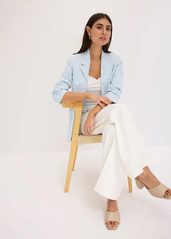 Blazer manches 3/4 ample en viscose, bonprix