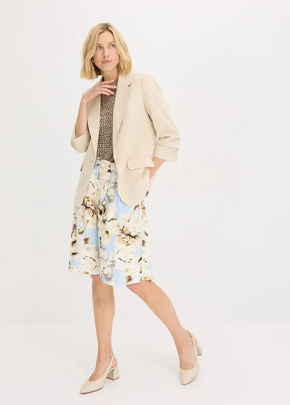 Blazer manches 3/4 ample en viscose, bonprix