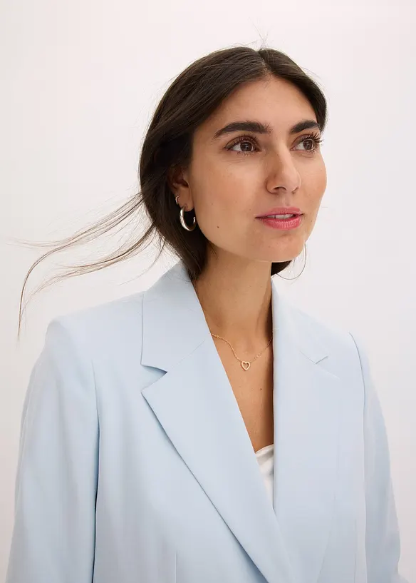 Blazer manches 3/4 ample en viscose, bonprix