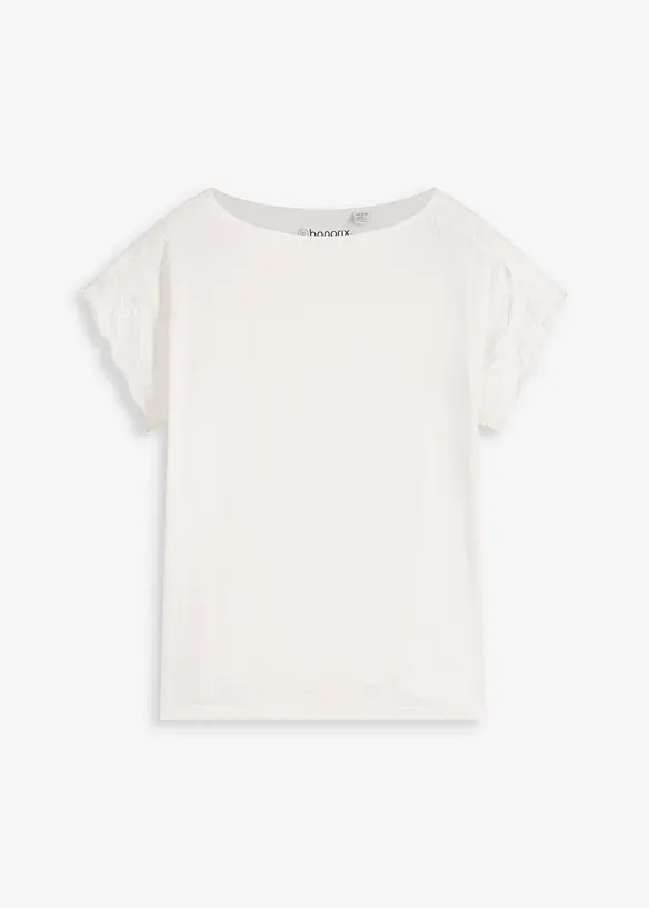 T-shirt en viscose avec dentelle, bonprix