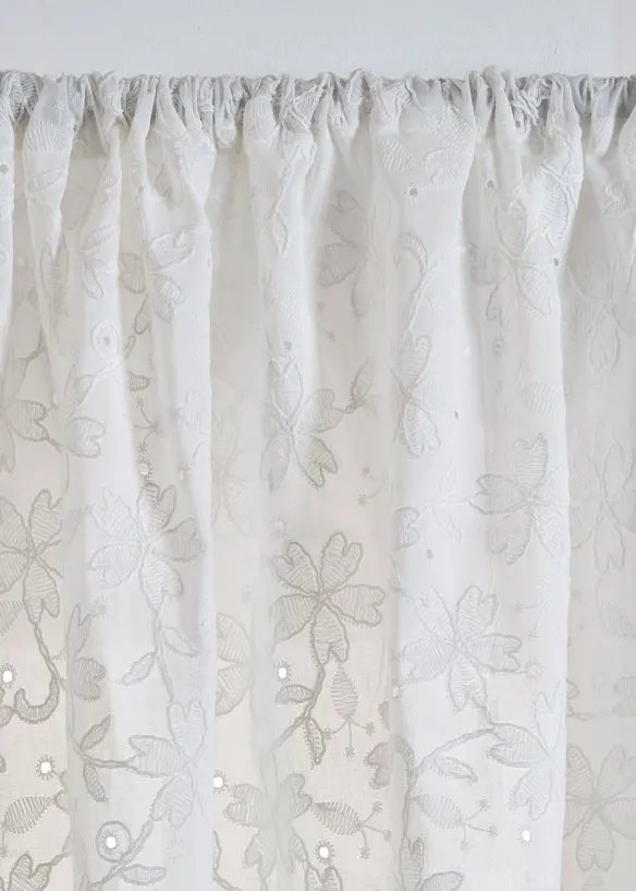 Rideau en coton avec broderie (1 pce), bonprix