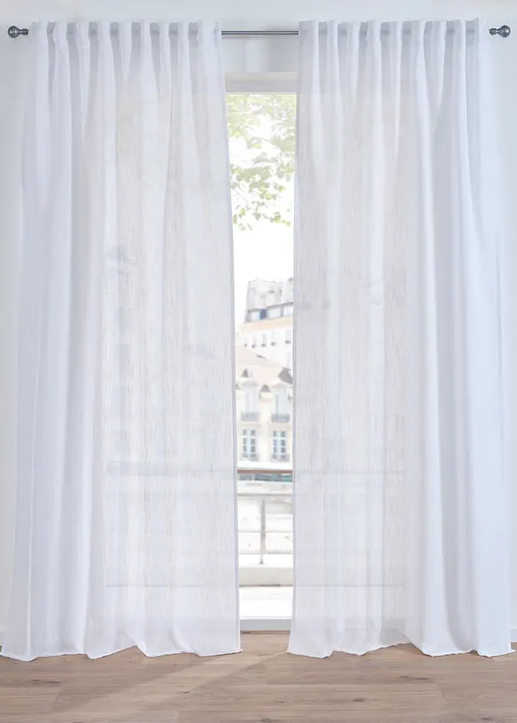 Rideau aspect lin normal et extra large (1&nbsp;pce), bonprix