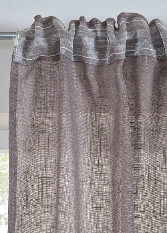 Rideau aspect lin normal et extra large (1 pce), bonprix