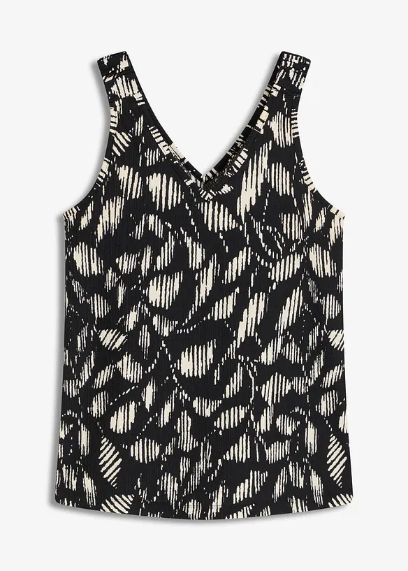 Top imprimé en jersey texturé, bonprix