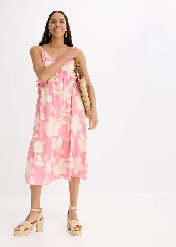 Robe à fines bretelles en viscose fluide, bonprix