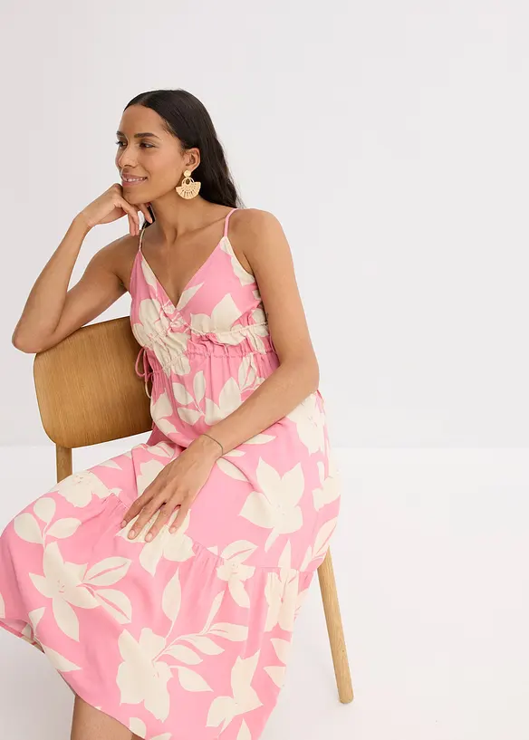 Robe à fines bretelles en viscose fluide, bonprix