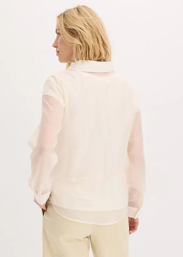 Chemisier transparent et texturé, bonprix