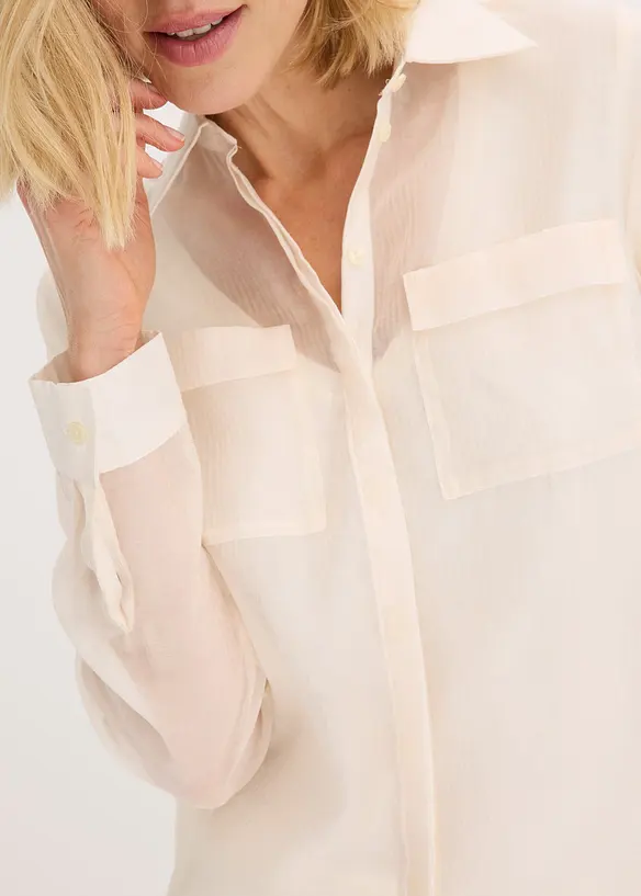 Chemisier transparent et texturé, bonprix