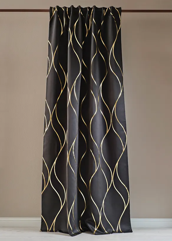 Rideau obscurcissant à imprimé brillant (1 pce), bonprix