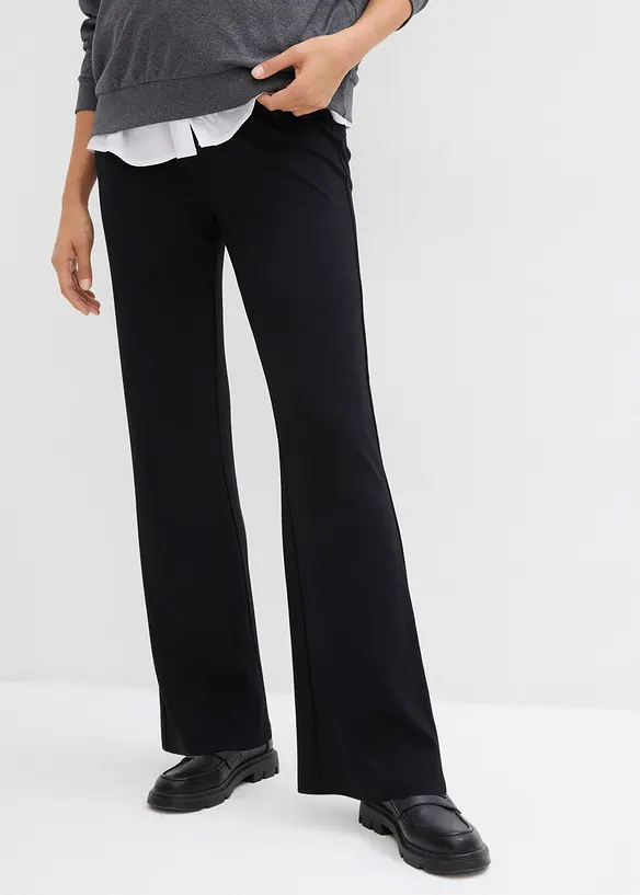Pantalon de grossesse en jersey milano, jambes légèrement évasées, bonprix