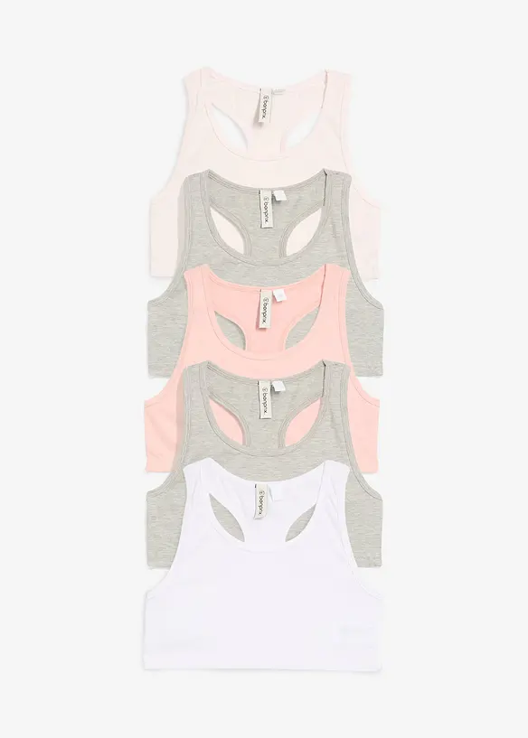 Lot de 5 brassières avec coton doux, bonprix