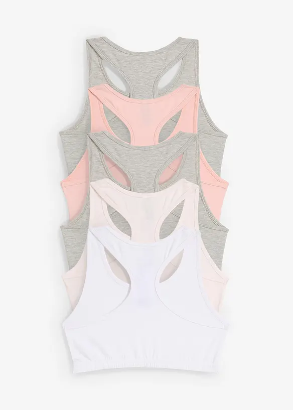 Lot de 5 brassières avec coton doux, bonprix