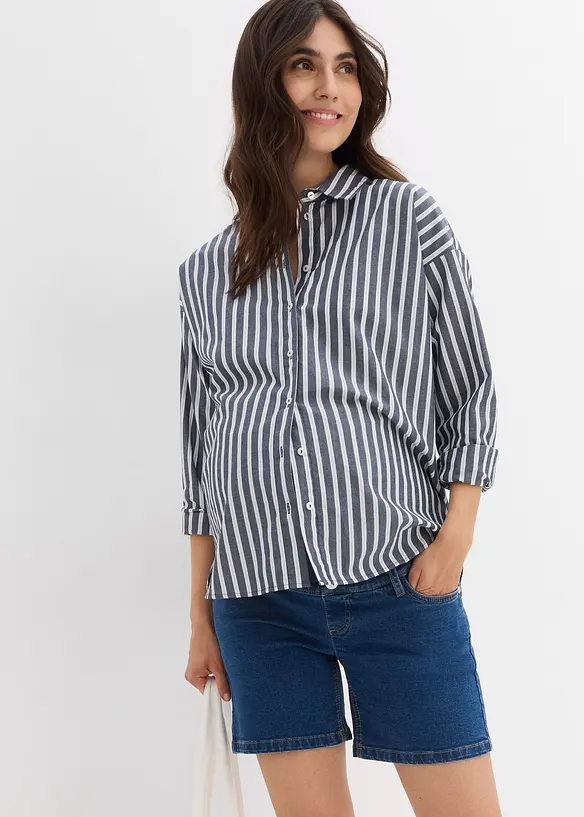 Short de grossesse en coton denim extensible, bonprix