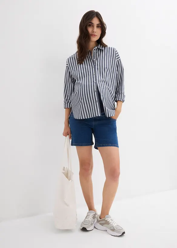 Short de grossesse en coton denim extensible, bonprix