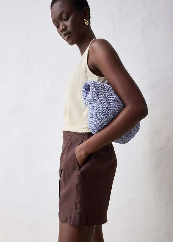 Jupe-short 100% lin, bonprix