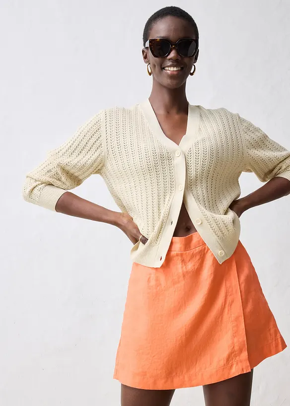 Jupe-short 100% lin, bonprix