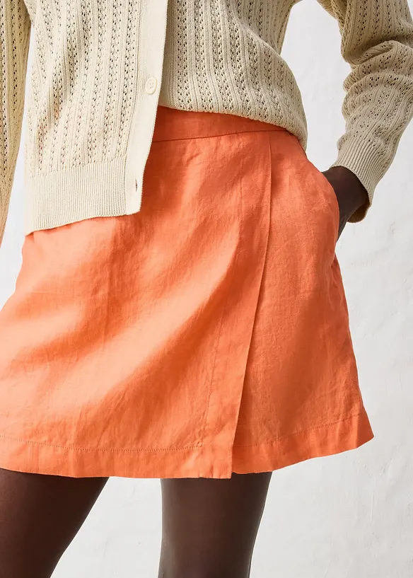 Jupe-short 100% lin, bonprix