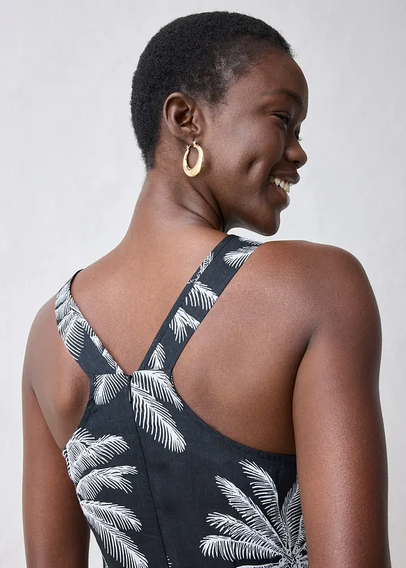 Robe midi en ramie, bonprix