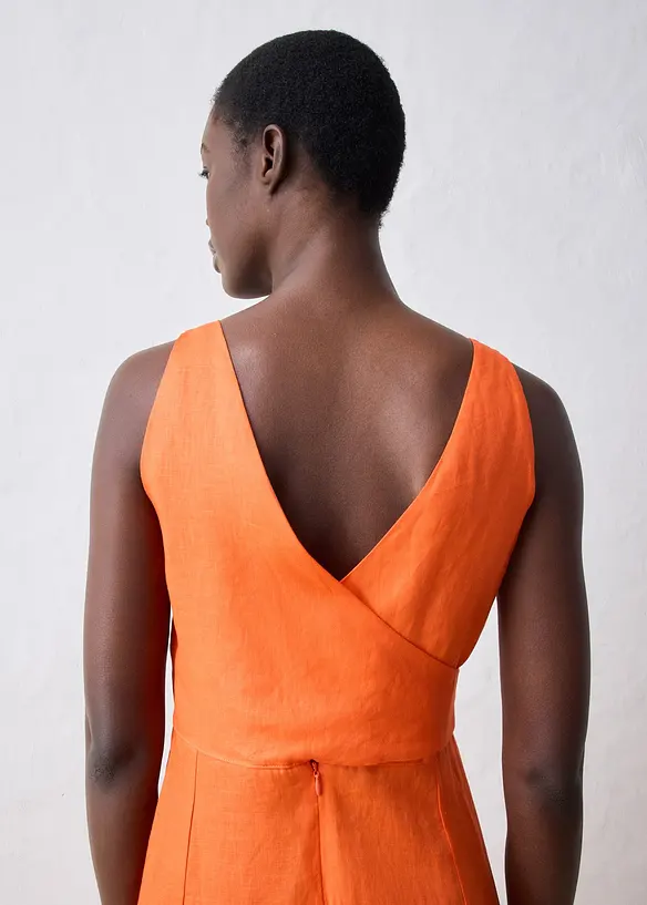 Robe midi 100% lin, bonprix