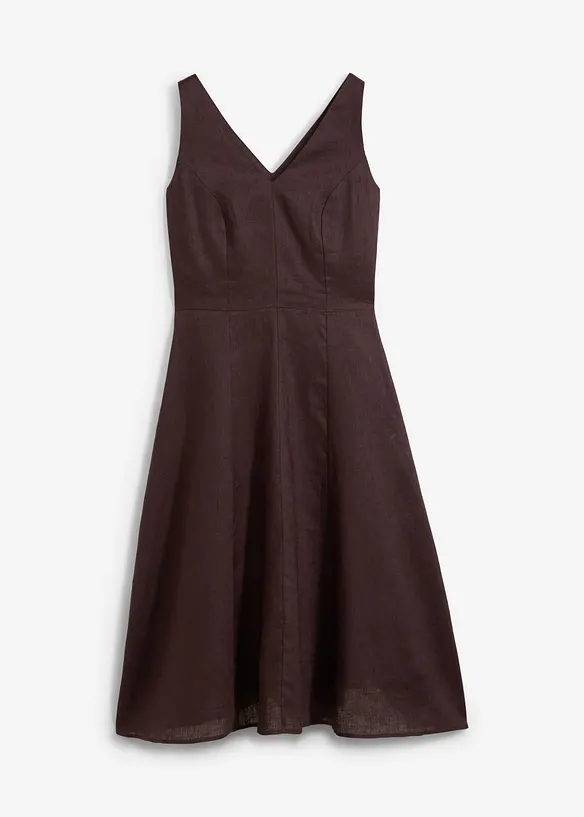 Robe midi 100% lin, bonprix