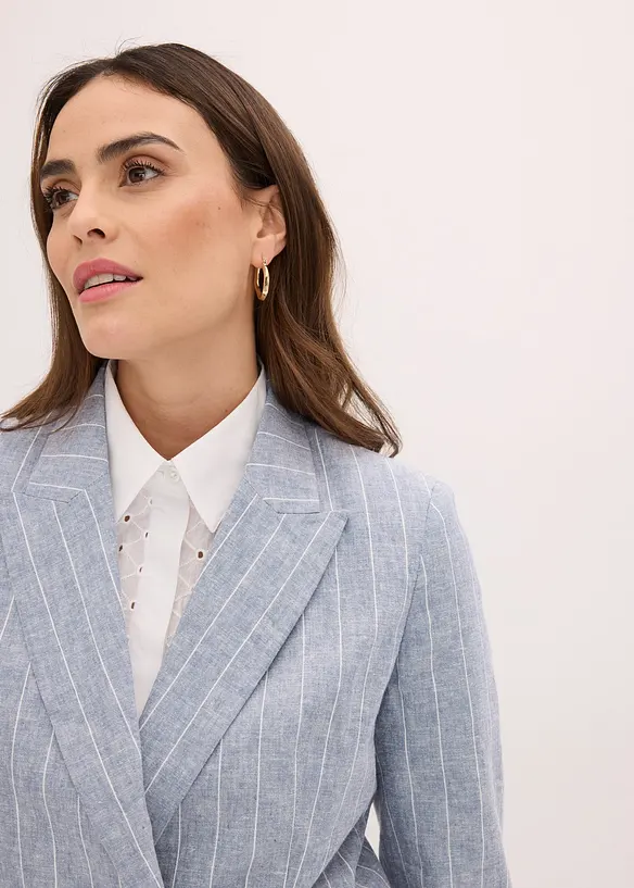 Blazer en lin majoritaire, bonprix