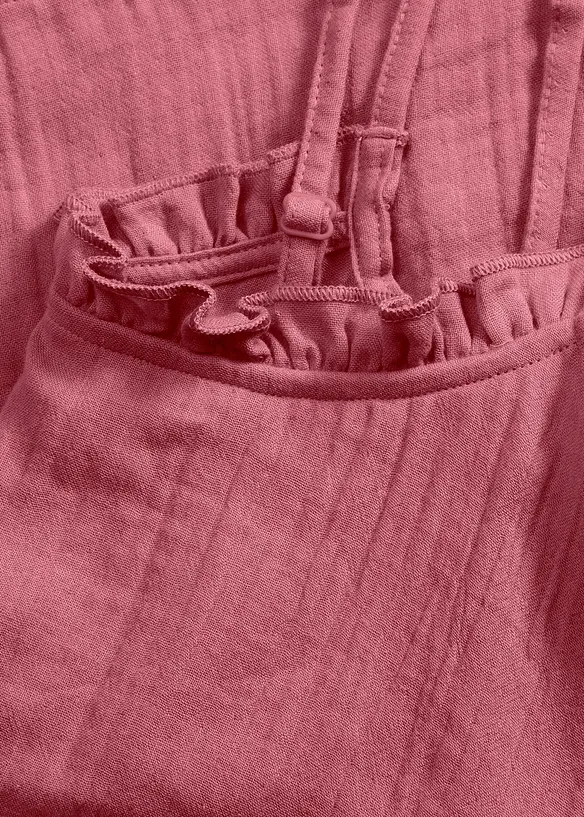 Pyjashort en gaze de coton douce avec top à fines bretelles, bonprix