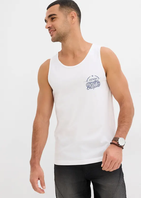 Lot de 3 débardeurs 100% coton, bonprix