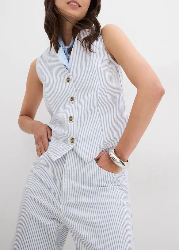 Jean large taille haute, cropped, bonprix