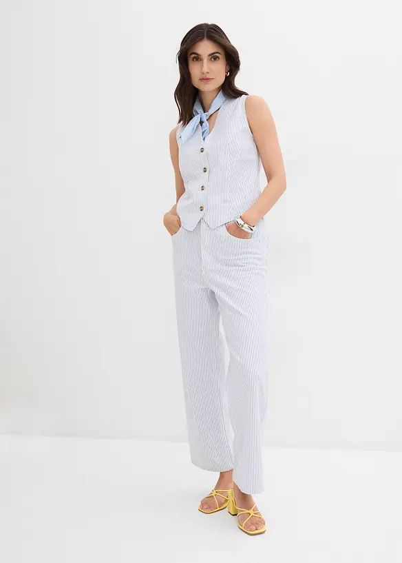 Jean large taille haute, cropped, bonprix