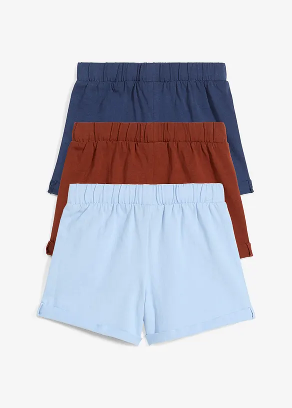 Lot de 3 shorts bébé en jersey 100% coton, bonprix