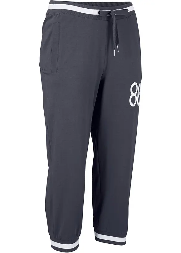 Pantalon de jogging, longueur 3/4, en coton extensible, bonprix