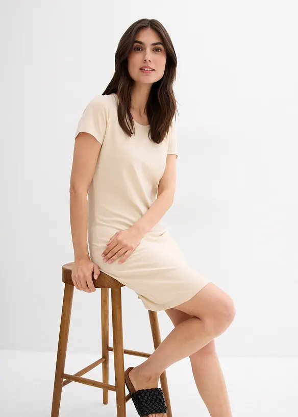 Robe en jersey coton extensible, bonprix