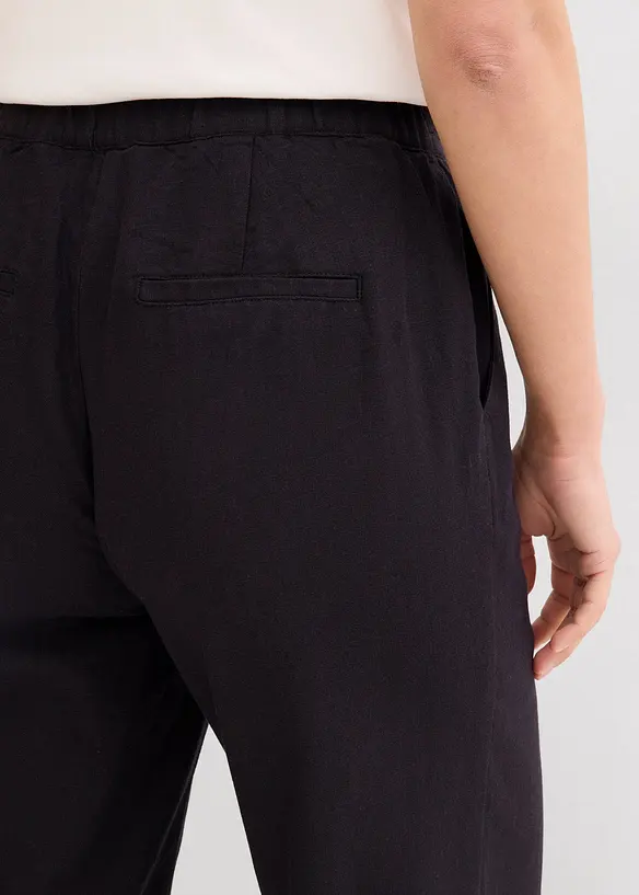 Pantalon palazzo en lin mélangé, bonprix