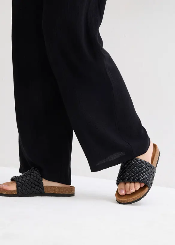 Pantalon palazzo en viscose douce, bonprix