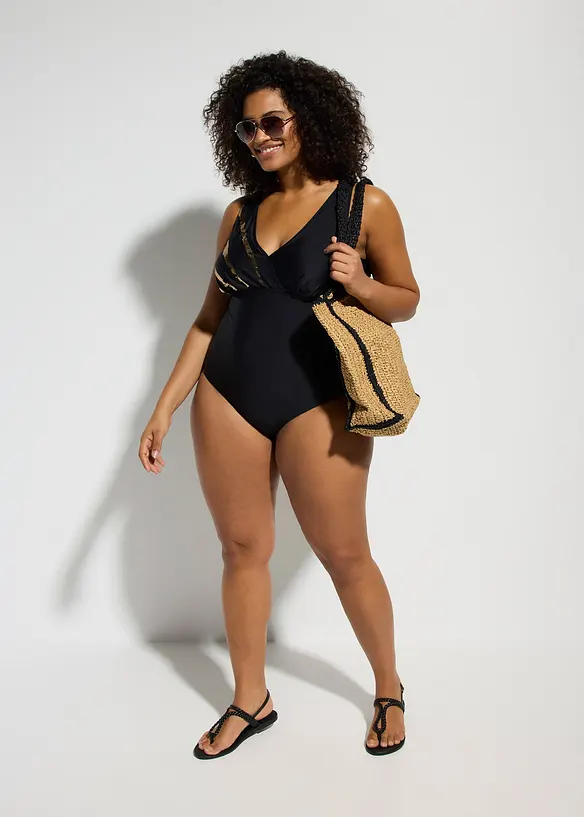 Maillot 1 pi&egrave;ce &agrave; sequins, bonprix