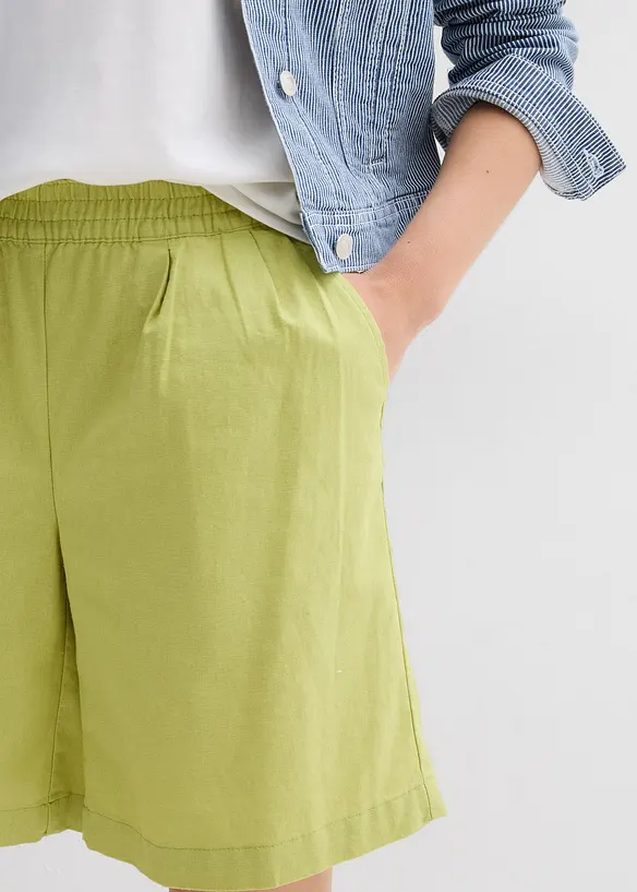 Bermuda en mélange lin et coton, bonprix