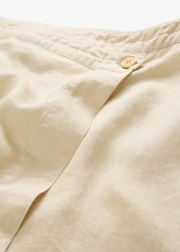 Jupe portefeuille 100 % lin, bonprix