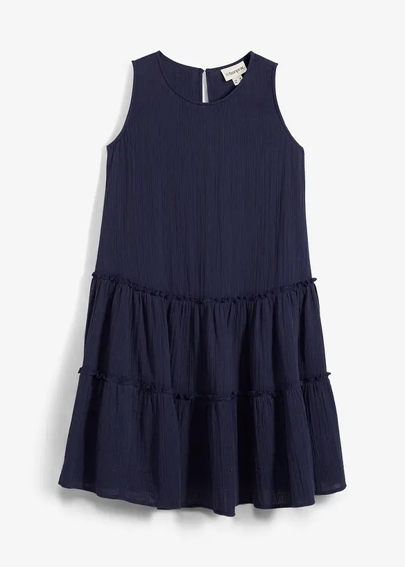 Robe midi en gaze de coton légère, bonprix