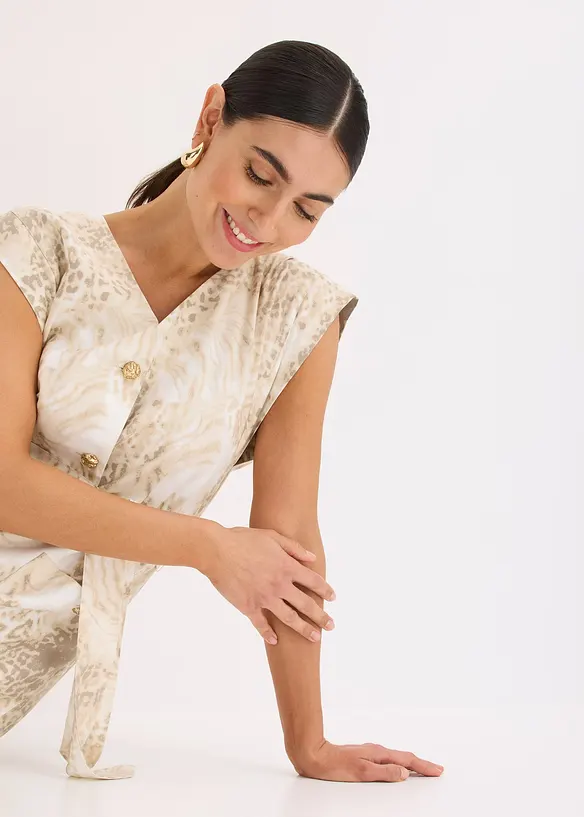 Robe en viscose et ceinture (ens. 2 pces), bonprix