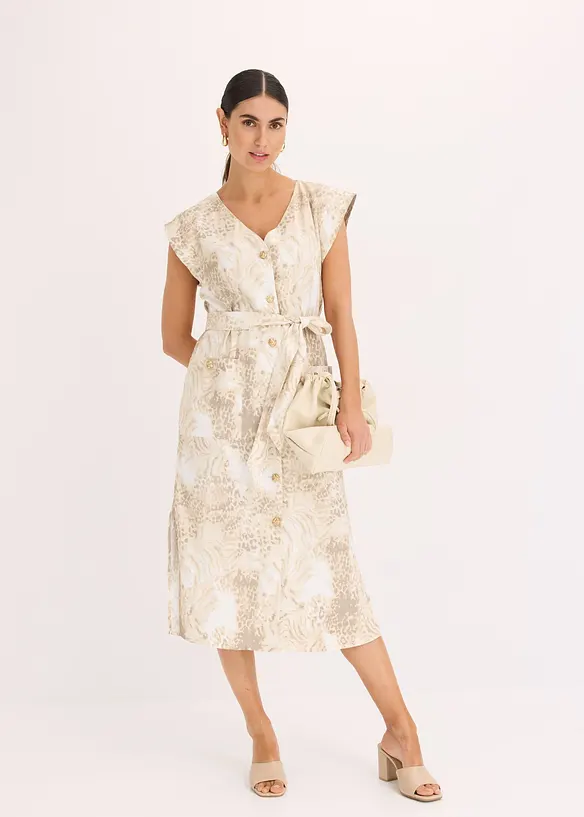 Robe en viscose et ceinture (ens. 2 pces), bonprix