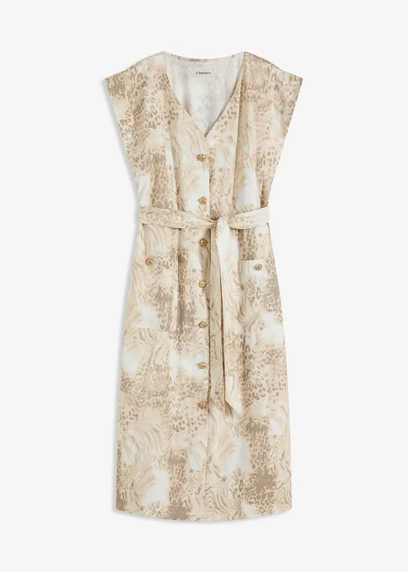 Robe en viscose et ceinture (ens. 2 pces), bonprix