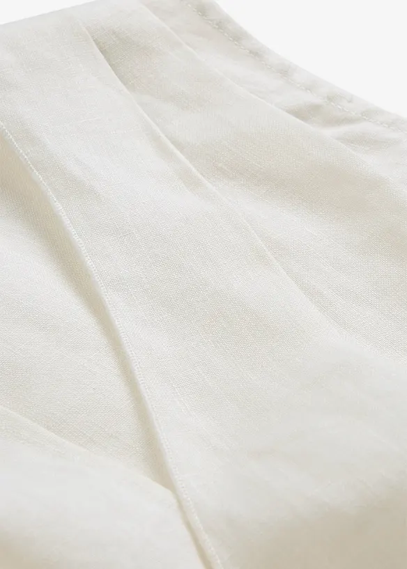 Blouse sans manches 100 % lin à encolure croisée, bonprix