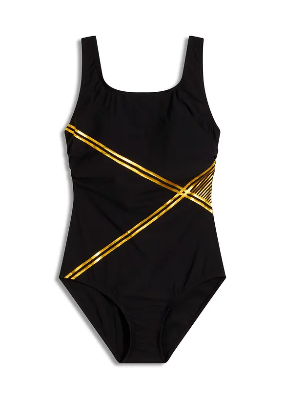 Maillot 1 pi&egrave;ce sculptant, maintien l&eacute;ger, bonprix