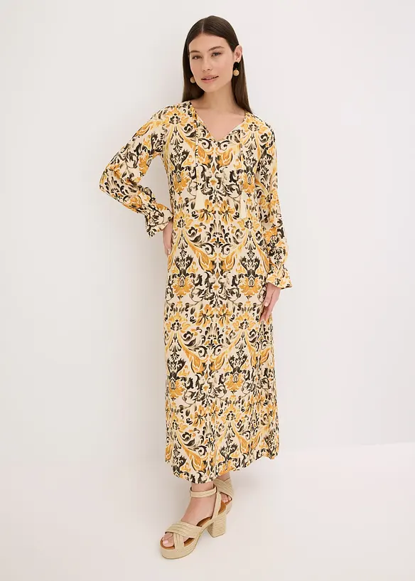 Robe caftan imprimée en viscose fluide, bonprix