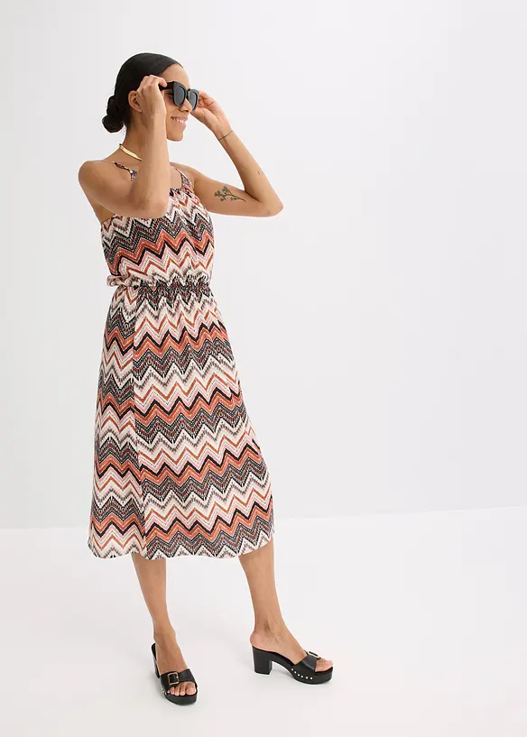 Robe imprimée à fines bretelles, bonprix