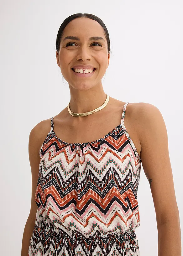 Robe imprimée à fines bretelles, bonprix