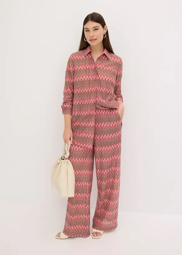 Long chemisier aspect crochet, bonprix