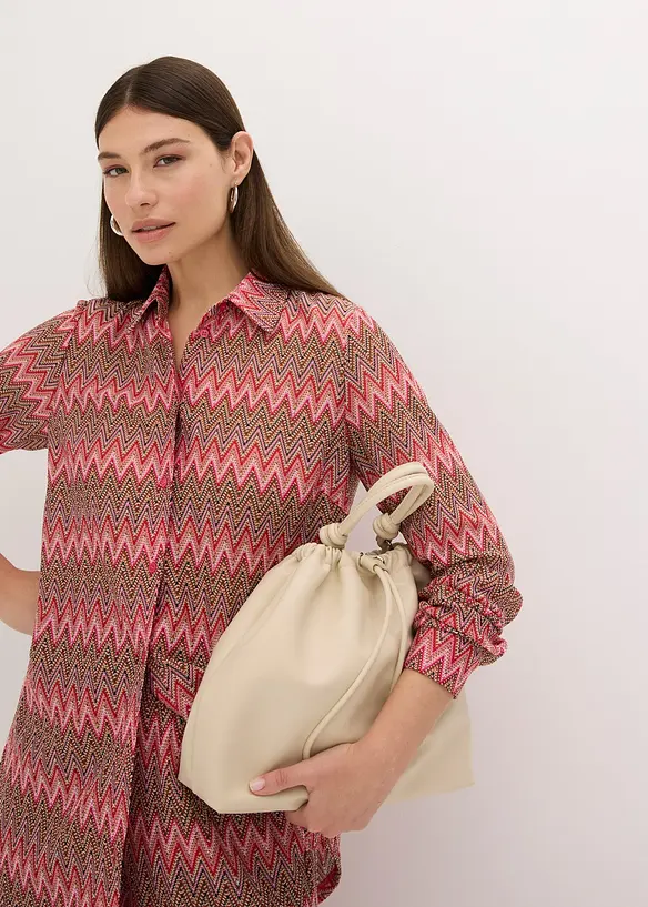 Long chemisier aspect crochet, bonprix