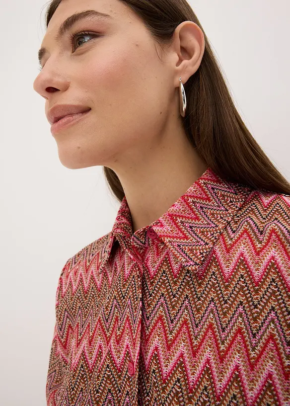 Long chemisier aspect crochet, bonprix