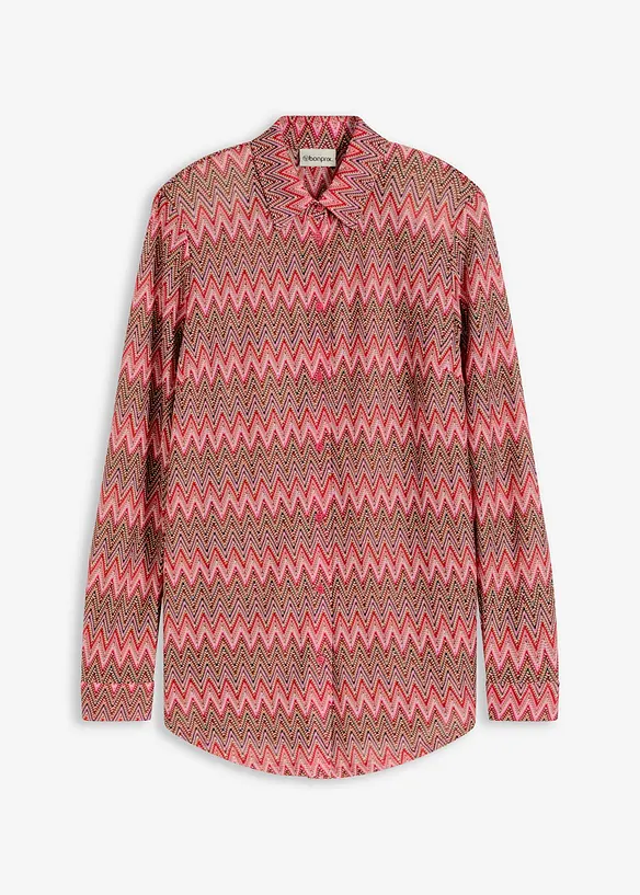 Long chemisier aspect crochet, bonprix